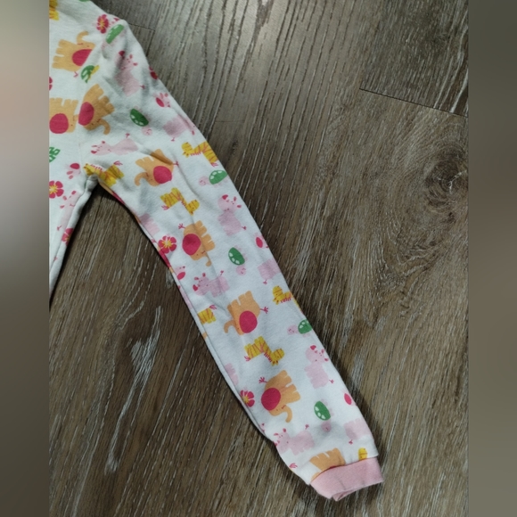 •Little Me 4T Zoo Safari Animals Onesie Zip Up Footies PJ Sleeper sleep wear - Picture 11 of 16